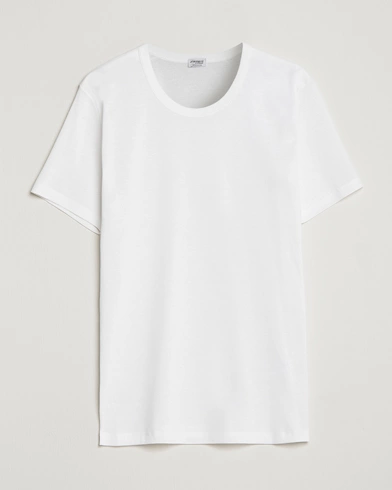 Mies |  | Zimmerli of Switzerland | Mercerized Cotton Crew Neck T-Shirt White