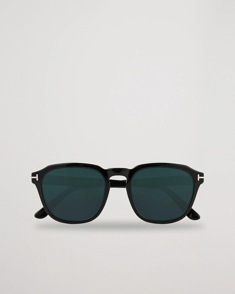 Tom Ford Avery Sunglasses Shiny Black/Blue – Musta