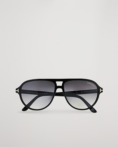 Mies | Aurinkolasit | Tom Ford | Jeffrey Sunglasses Shiny Black/Gradient Smoke