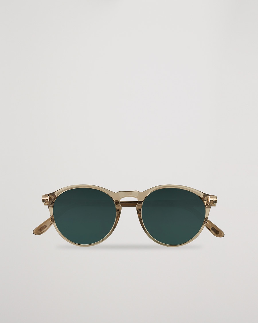 Tom Ford Aurele Sunglasses Shiny Beige/Blue – Läpinäkyvä