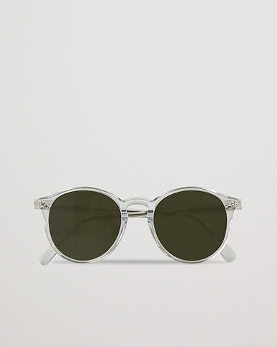 Mies | Pyöreät aurinkolasit | Moncler Lunettes | Violle Polarized Sunglasses Crystal/Green Mirror
