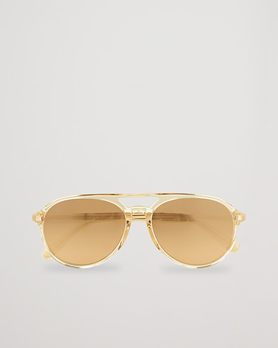 Mies | Pilottiaurinkolasit | Moncler Lunettes | ML0228 Sunglasses Shiny Beige/Roviex