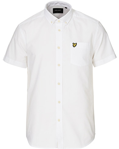 Mies | Alennusmyynti vaatteet | Lyle & Scott | Slub Short Sleeve Cotton Shirt White