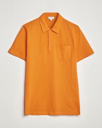 Mies | Vain Care of Carlilta | Sunspel | Riviera Polo Shirt Flame Orange