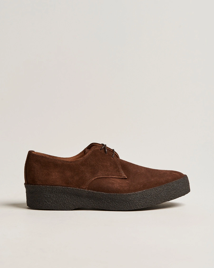 Sanders Gibson Lo Top Derby Polo Snuff Suede – Ruskea