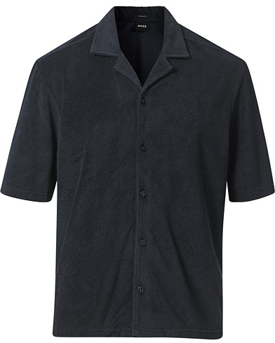 Mies | Lyhythihaiset kauluspaidat | BOSS | Lars Terry Short Sleeve Shirt Dark Blue