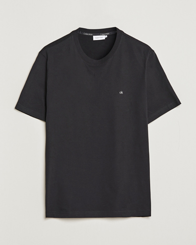 Mies | Calvin Klein | Calvin Klein | Cotton Embroidery Logo Crew Neck T-Shirt Black