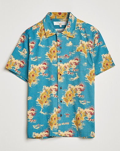 Miehet |  | Nudie Jeans | Aron Printed Islands Short Sleeve Shirt Multi