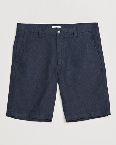 Mies | Pellavashortsit | NN07 | Crown Linen Shorts Navy