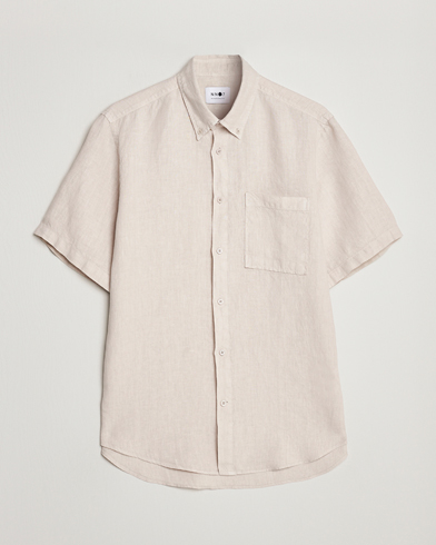 Mies | NN07 | NN07 | Arne Linen Short Sleeve Shirt Oat