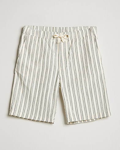 Mies |  | NN07 | Keith Striped Drawstring Shorts White/Black