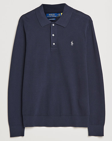 Mies |  | Polo Ralph Lauren | Textured Knitted Polo Navy