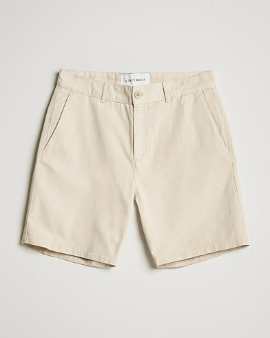A Day\'s March Erie Cotton Chino Shorts Oyster