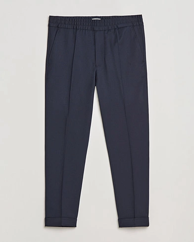 Mies | Business & Beyond | Filippa K | Terry Gabardine Cropped Turn Up Trousers  Navy