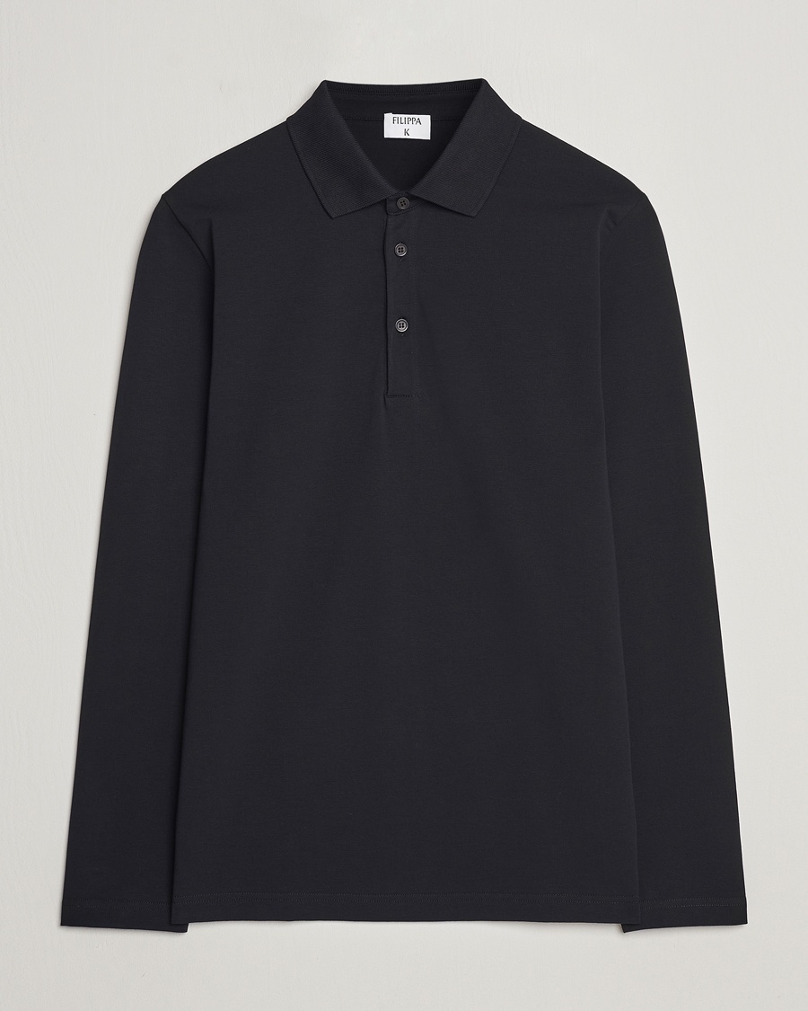 Filippa K Luke Lycra Poloshirt Black – Musta