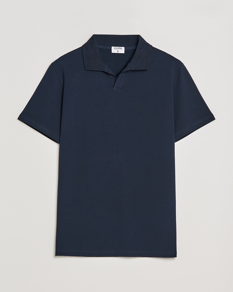 Filippa K Soft Lycra Polo Tee Navy – Sininen