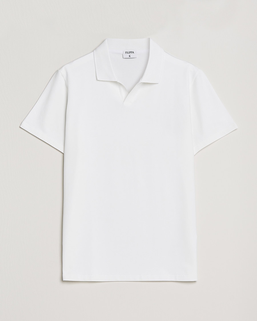 Filippa K Soft Lycra Polo Tee White – Valkoinen