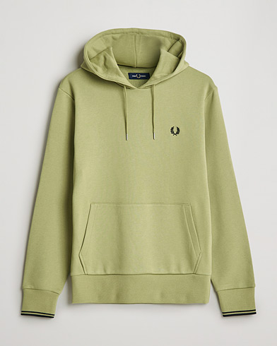 Mies | Puserot | Fred Perry | Tipped Hooded Sweatshirt Sage Green 