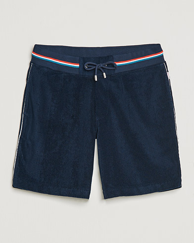 Mies | Shortsit | Orlebar Brown | Afador OB Stripe Towelling Shorts Navy