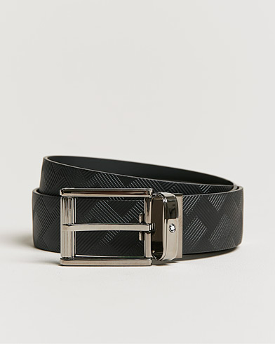 Mies | Sileät vyöt | Montblanc | Black 35 mm Leather Belt Black