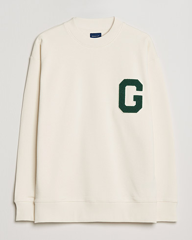 Mies | Preppy Authentic | GANT | College G Crew Neck Sweatshirt Creme