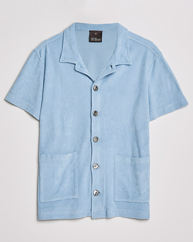 Mies | Alennusmyynti vaatteet | Oscar Jacobson | Alwin Terry Short Sleeve Safari Polo Smog Blue