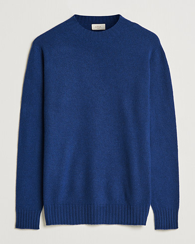 Mies |  | Altea | Wool/Cashmere Crew Neck Sweater Open Blue