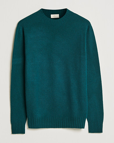 Mies | Italian Department | Altea | Wool/Cashmere Crew Neck Sweater Bottle Green