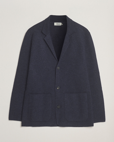 Altea Soft Wool Knitted Blazer Navy – Sininen