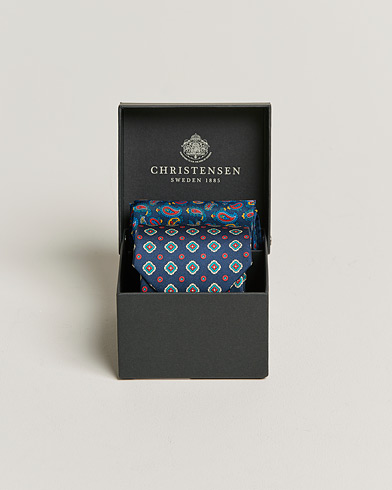 Mies | Asusteet | Amanda Christensen | Box Set Silk 8cm Tie and Twill Pocket Square Navy
