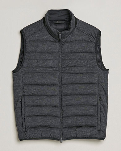 Mies | Ulkoliivit | Brioni | Cashmere/Wool Jersey Vest Dark Grey Melange