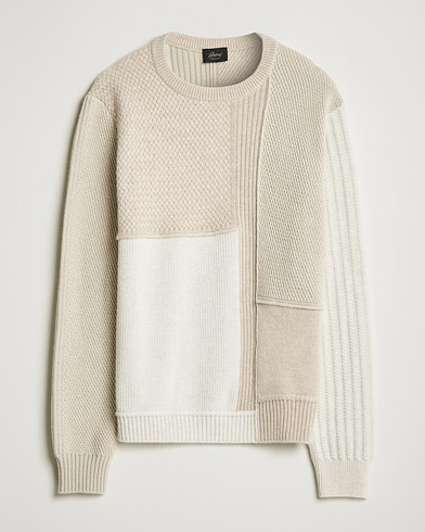 Mies | Brioni | Brioni | Wool/Cashmere Patchwork Sweater Beige