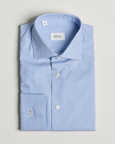 Miehet | Viralliset | Brioni | Slim Fit Dress Shirt Light Blue Stripe