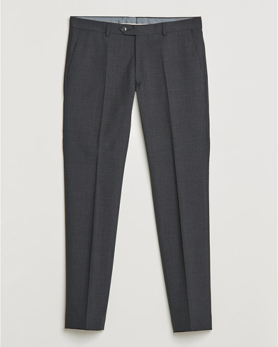 Mies | Suorat housut | Oscar Jacobson | Denz Super 120's Wool Trousers Grey