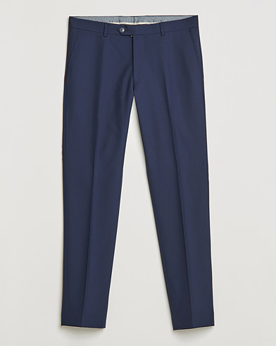 Mies |  | Oscar Jacobson | Denz Super 120's Wool Trousers Navy