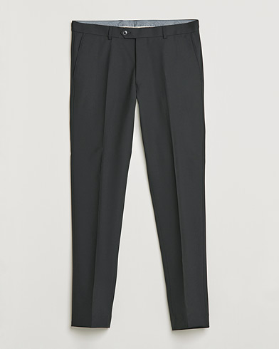 Mies | Suorat housut | Oscar Jacobson | Denz Super 120's Wool Trousers Black