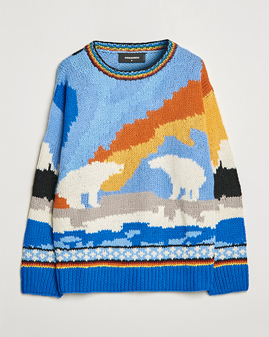 Mies | Dsquared2 | Dsquared2 | Bear Dawns Knitted Sweater Blue/White
