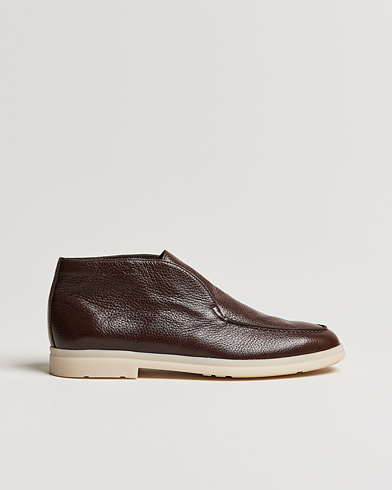 Mies | Käsintehdyt kengät | Church's | Deerskin Ankle Boot Dark Brown