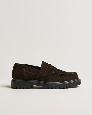 Mies | Loaferit | GANT | Jackmote Suede Loafter Dark Brown