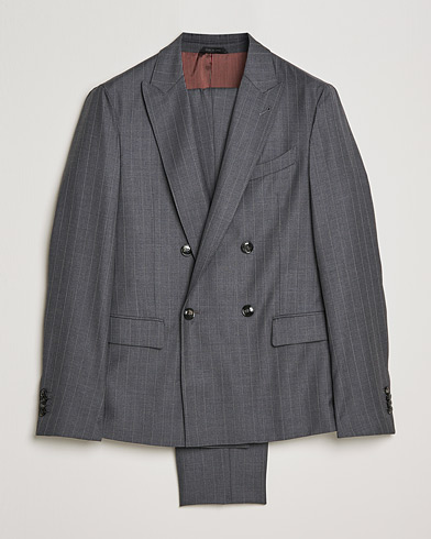 Mies | Puvut | Giorgio Armani | Pinstripe Double Breasted Suit Grey