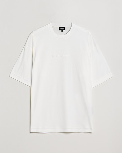 Mies |  | Giorgio Armani | Short Sleeve Signature T-Shirt White