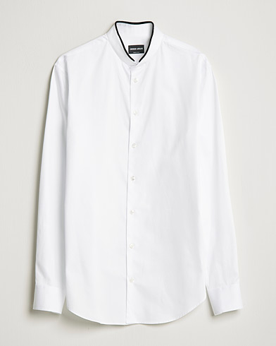 Mies | Italian Department | Giorgio Armani | Poplin Guru Collar Shirt White