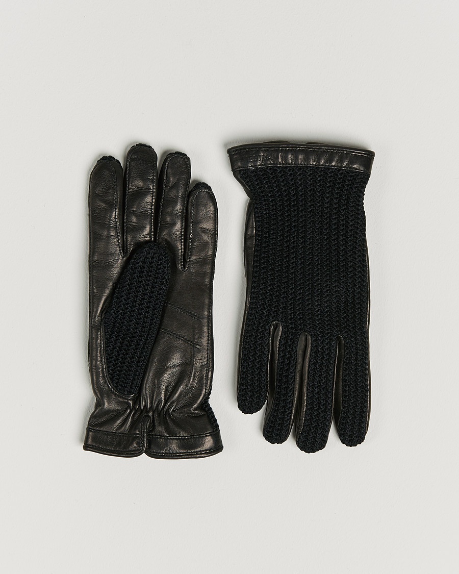 Hestra Adam Crochet Wool Lined Glove Black – Musta