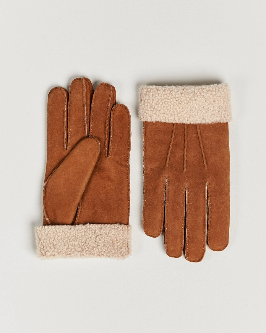 Hestra Bernard Lambskin Suede Glove Cognac – Ruskea
