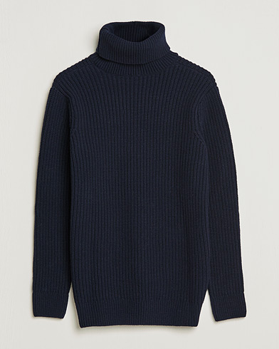 Mies | Puserot | Armor-lux | Pull Col Montant Wool Sweater Navy