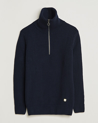 Mies | Armor-lux | Armor-lux | Pull Camionneur Wool Half Zip Navy