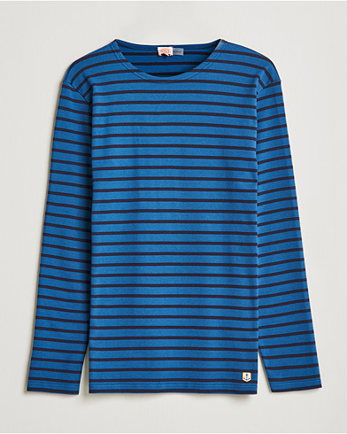 Mies | Pitkähihaiset t-paidat | Armor-lux | Houat Héritage Stripe Longsleeve T-shirt  Navy/Blue