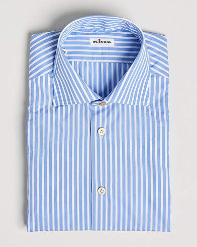 Mies | Kiton | Kiton | Slim Fit Striped Dress Shirt Light Blue