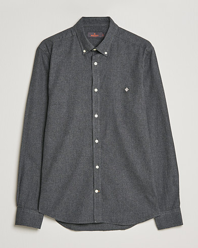 Mies | Flanellipaidat | Morris | Watts Flannel Button Down Shirt Dark Grey