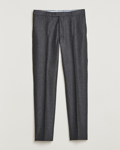 Mies | Preppy Authentic | Morris | Bobby Flannel Trousers Dark Grey
